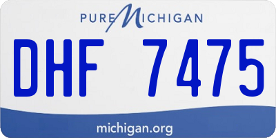 MI license plate DHF7475