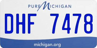 MI license plate DHF7478