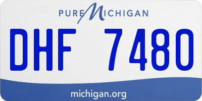MI license plate DHF7480
