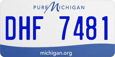 MI license plate DHF7481