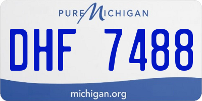 MI license plate DHF7488