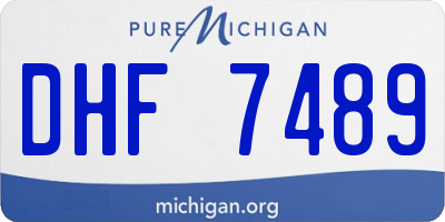 MI license plate DHF7489