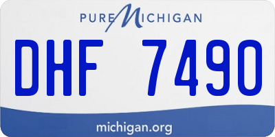 MI license plate DHF7490