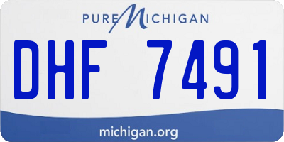 MI license plate DHF7491