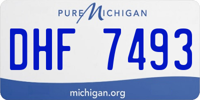 MI license plate DHF7493