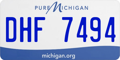 MI license plate DHF7494