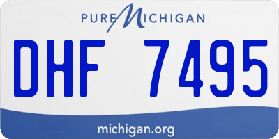 MI license plate DHF7495