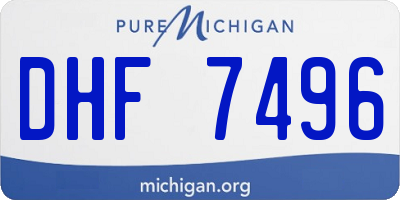MI license plate DHF7496
