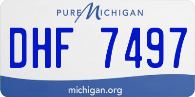 MI license plate DHF7497