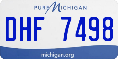 MI license plate DHF7498