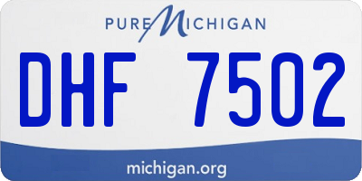 MI license plate DHF7502