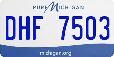 MI license plate DHF7503