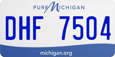 MI license plate DHF7504