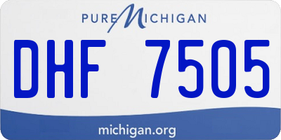 MI license plate DHF7505