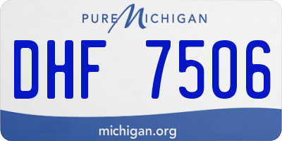 MI license plate DHF7506