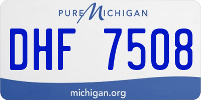MI license plate DHF7508