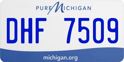 MI license plate DHF7509