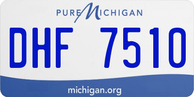 MI license plate DHF7510