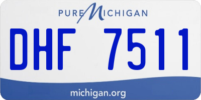 MI license plate DHF7511