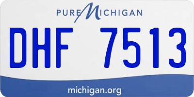 MI license plate DHF7513
