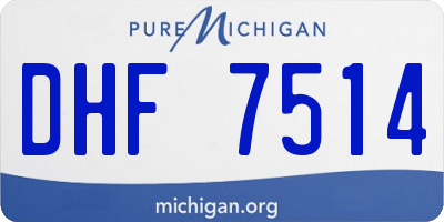 MI license plate DHF7514