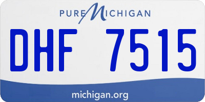 MI license plate DHF7515