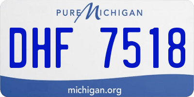MI license plate DHF7518