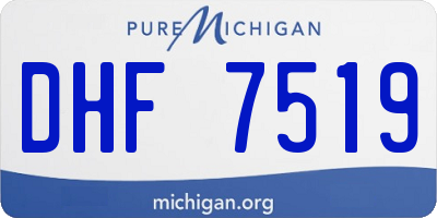MI license plate DHF7519