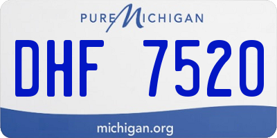 MI license plate DHF7520