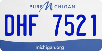 MI license plate DHF7521