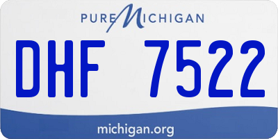 MI license plate DHF7522
