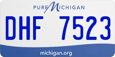 MI license plate DHF7523