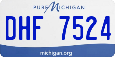 MI license plate DHF7524