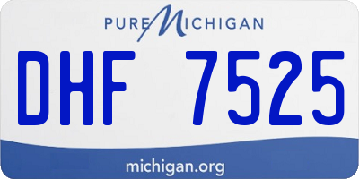 MI license plate DHF7525