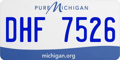 MI license plate DHF7526