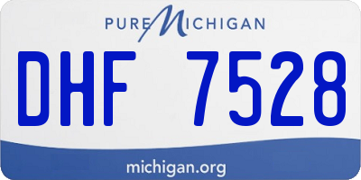 MI license plate DHF7528