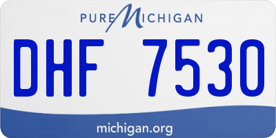 MI license plate DHF7530