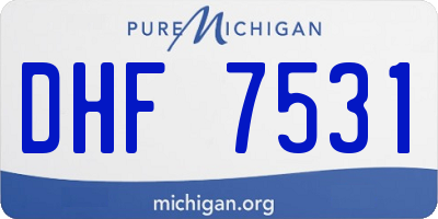 MI license plate DHF7531