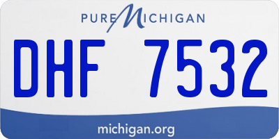 MI license plate DHF7532