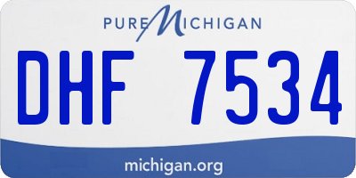 MI license plate DHF7534
