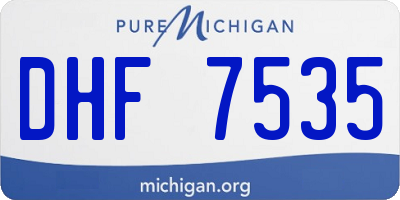 MI license plate DHF7535