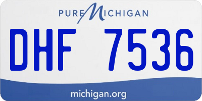 MI license plate DHF7536