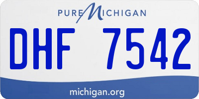 MI license plate DHF7542