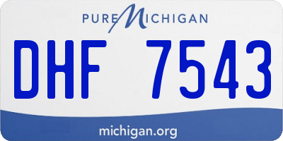 MI license plate DHF7543