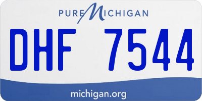 MI license plate DHF7544