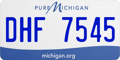 MI license plate DHF7545