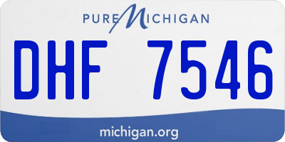 MI license plate DHF7546