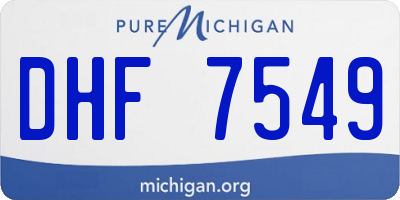 MI license plate DHF7549