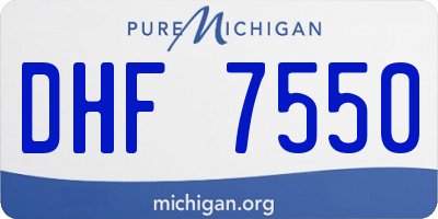 MI license plate DHF7550