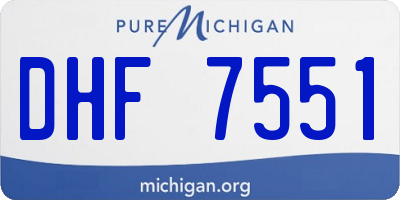 MI license plate DHF7551